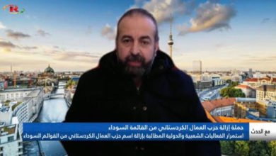 صورة لقاء الزميل فراس قصاص على فضائية روناهي للحديث