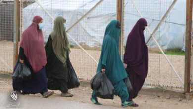 صورة داعشيات الخيم في سوريا ضحايا زواج ولا أغرب.