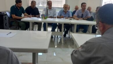 صورة اجتماع اليوم مع قوى مدنية في مدينة داريا